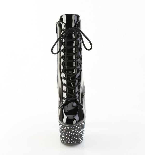 STARDANCE-1020 Plateau Stiefeletten Schwarz Lack von Pleaser – Ansicht 2