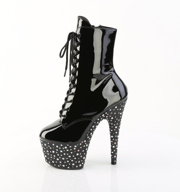 STARDANCE-1020 Plateau Stiefeletten Schwarz Lack von Pleaser – Ansicht 3