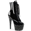 STARDANCE-1020 Plateau Stiefeletten Schwarz Lack von Pleaser