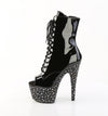 STARDANCE-1021 Plateau Stiefeletten Schwarz Lack Peeptoe von Pleaser – Ansicht 3