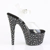 STARDANCE-708 Plateau Sandaletten Schwarz mit Glitzersteinen von Pleaser – Ansicht 5