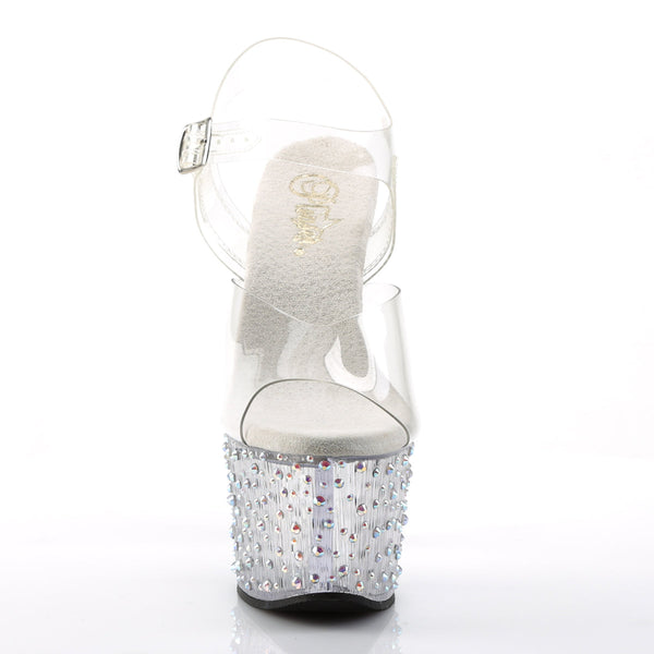 STARDANCE-708 Plateau Sandaletten Transparent von Pleaser – Ansicht 2