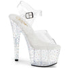 STARDANCE-708 Plateau Sandaletten Transparent von Pleaser