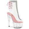 STARDUST-1018C-2RS Plateau Stiefeletten - Pink/Transparent von Pleaser