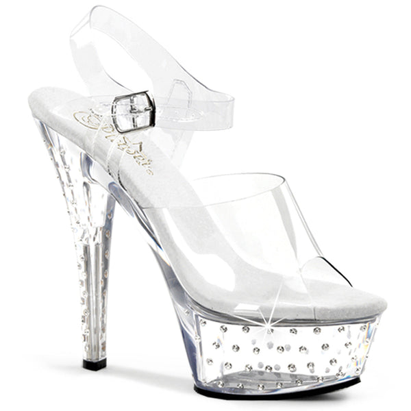 STARDUST-608 Plateau Sandaletten klar von Pleaser