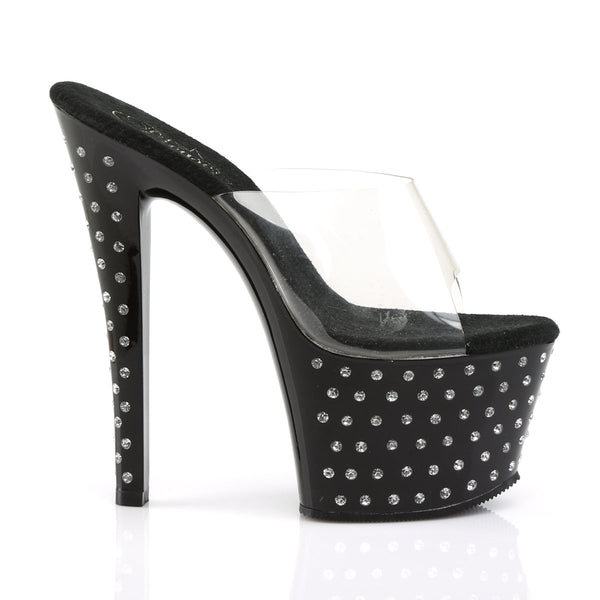 STARDUST-701 Plateau Pantoletten Schwarz von Pleaser – Ansicht 5