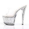 STARDUST-701 Plateau Pantoletten Glitzer von Pleaser – Ansicht 3