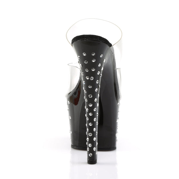 STARDUST-702 Plateau Pantoletten Schwarz/Transparent von Pleaser – Ansicht 4