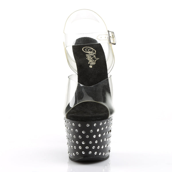 STARDUST-708 Plateau Sandaletten Schwarz von Pleaser – Ansicht 2