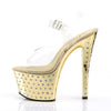 STARDUST-708 Plateau Sandaletten Gold von Pleaser – Ansicht 3