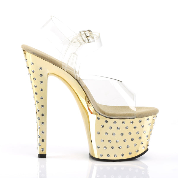 STARDUST-708 Plateau Sandaletten Gold von Pleaser – Ansicht 5
