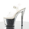 STARDUST-708 Plateau Sandaletten Silber von Pleaser – Ansicht 3