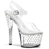 STARDUST-708 Plateau Sandaletten transparent von Pleaser