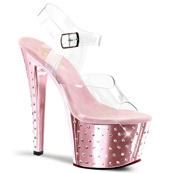 STARDUST-708 Plateau Sandaletten Baby Pink von Pleaser