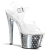 STARDUST-708 Plateau Sandaletten Silber von Pleaser
