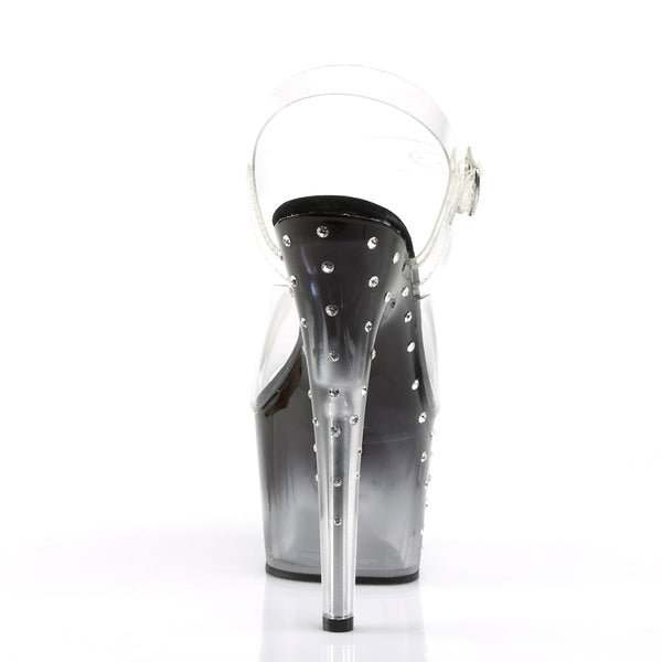 STARDUST-708T Plateau Sandaletten - Schwarz von Pleaser – Ansicht 4