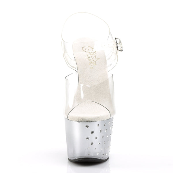 STARDUST-708T Plateau Sandaletten - Silber von Pleaser – Ansicht 2
