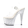 STARDUST-708T Plateau Sandaletten - Silber von Pleaser – Ansicht 3