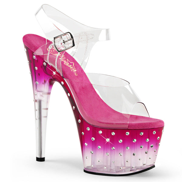 STARDUST-708T Plateau Sandaletten Pink von Pleaser