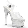 STARDUST-708T Plateau Sandaletten - Silber von Pleaser