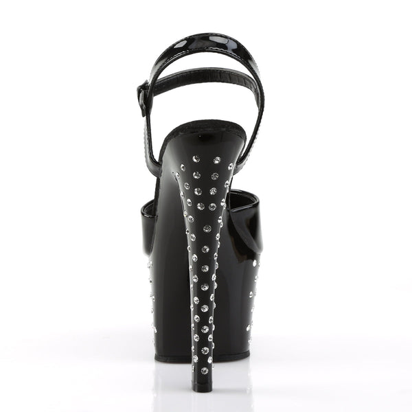 STARDUST-709 Plateau Sandaletten Lack Schwarz von Pleaser – Ansicht 4