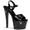 STARDUST-709 Plateau Sandaletten Lack Schwarz von Pleaser