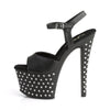 STARDUST-709 Plateau Sandaletten Matt Schwarz von Pleaser – Ansicht 3