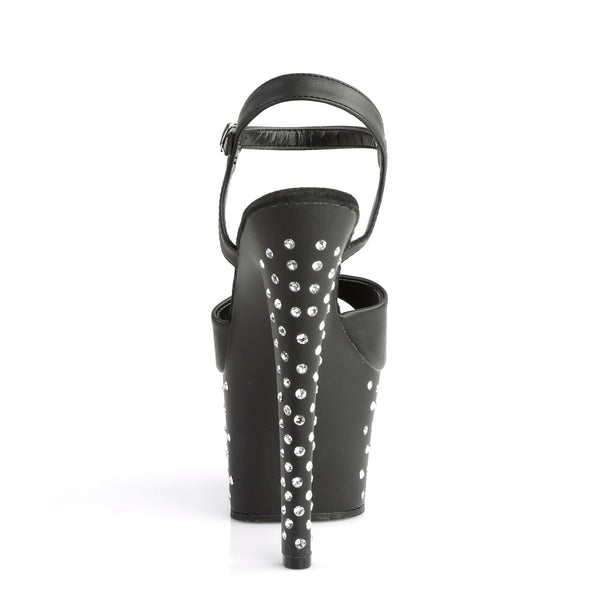 STARDUST-709 Plateau Sandaletten Matt Schwarz von Pleaser – Ansicht 4