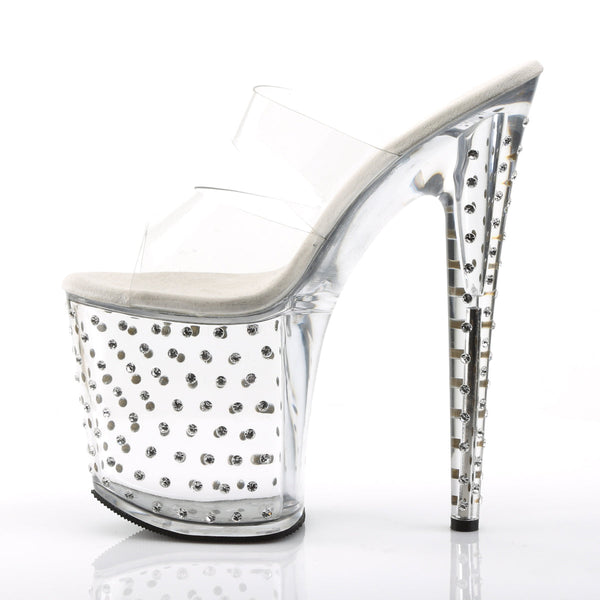 STARDUST-802 Plateau Pantoletten transparent von Pleaser – Ansicht 3