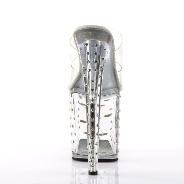 STARDUST-802 Plateau Pantoletten transparent von Pleaser – Ansicht 4