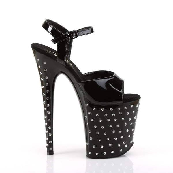 STARDUST-809 Plateau Sandaletten Schwarz von Pleaser – Ansicht 5