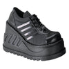 STOMP-08 Plateau Schuhe schwarz | DemoniaCult