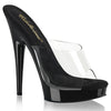 SULTRY-601 Plateau Pantoletten - Schwarz von Fabulicious