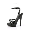 SULTRY-638 Plateau Sandaletten - Schwarz Lack von Fabulicious – Ansicht 3