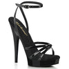 SULTRY-638 Plateau Sandaletten - Schwarz Lack von Fabulicious