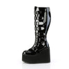 SWING-815WC (Weitschaft) Plateau Stiefel - Schwarz Lack | DemoniaCult