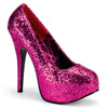 TEEZE-06GW Plateau Pumps Pink Glitter von Pleaser Pink Label