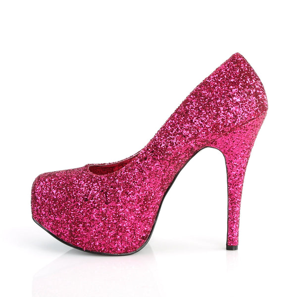 TEEZE-06GW Plateau Pumps Pink Glitter von Pleaser Pink Label – Ansicht 3