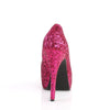 TEEZE-06GW Plateau Pumps Glitter Hot Pink von Pleaser Pink Label – Ansicht 4