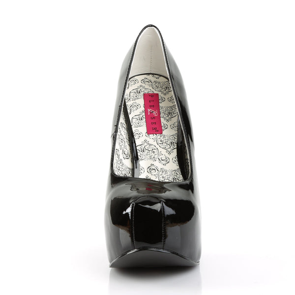 TEEZE-06W Plateau Pumps Schwarz von Pleaser Pink Label – Ansicht 2