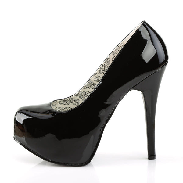 TEEZE-06W Plateau Pumps Schwarz von Pleaser Pink Label – Ansicht 3