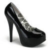 TEEZE-06W Plateau Pumps Schwarz von Pleaser Pink Label