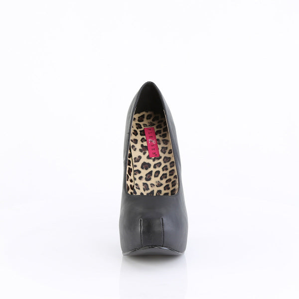 TEEZE-06W Plateau Pumps von Pleaser Pink Label - Schwarz (Weit) – Ansicht 2