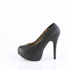 TEEZE-06W Plateau Pumps von Pleaser Pink Label - Schwarz (Weit) – Ansicht 3