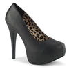 TEEZE-06W Plateau Pumps | Pleaser Pink Label - Schwarz (Weit)