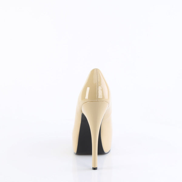 TEEZE-06W Plateau Pumps - Creme (Weit) von Pleaser Pink Label – Ansicht 4