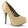 TEEZE-06W Plateau Pumps - Creme (Weit) von Pleaser Pink Label
