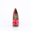 TEEZE-06W Plateau Pumps - Rot von Pleaser Pink Label – Ansicht 2