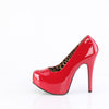 TEEZE-06W Plateau Pumps - Rot von Pleaser Pink Label – Ansicht 3