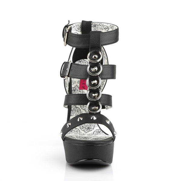 TEEZE-42W Plateau Sandaletten - Schwarz (Weit) von Pleaser Pink Label – Ansicht 2